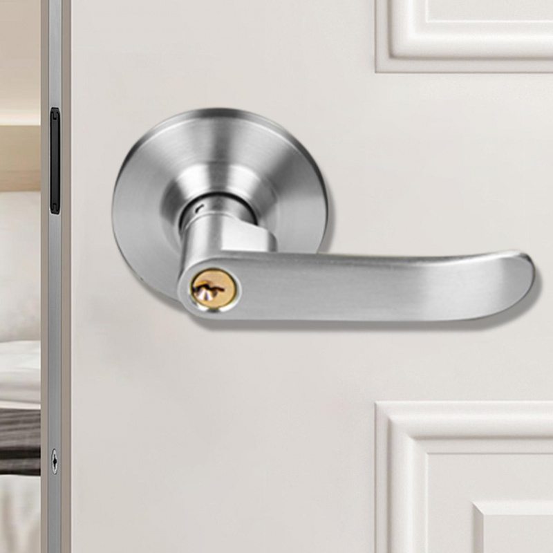 Home Security Ideas - Premium Kugelförmiger Drei-Stangen-Griff-Türverschluss, Geräuschloser Türschloss-Set mit