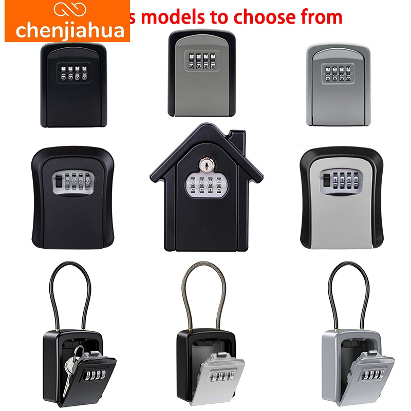 Home Security Ideas - Wandmontage-Schlüsselaufbewahrung, Geheimbox, Organizer, 4-stellige Kombination, Passwort,