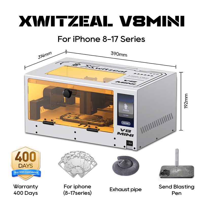 Glass Break Detector - Xwitzeal ® V8 MINI Laser-Klebstoffentfernungsmaschine für