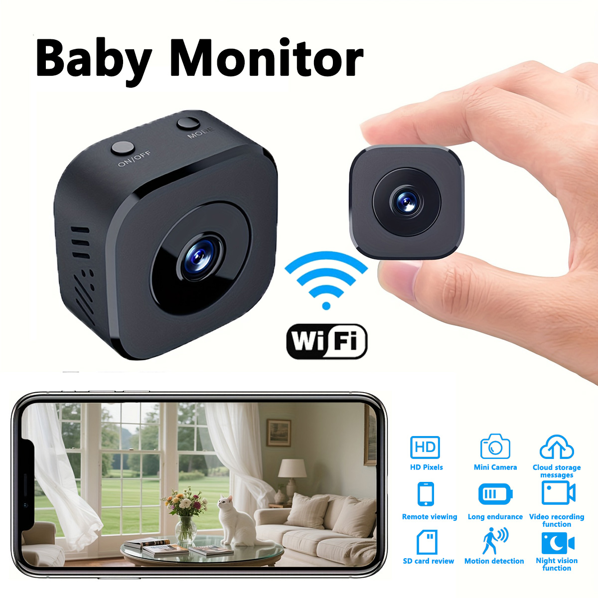 Home Security With Cameras - 1080P HD Mini WiFi Kamera Indoor