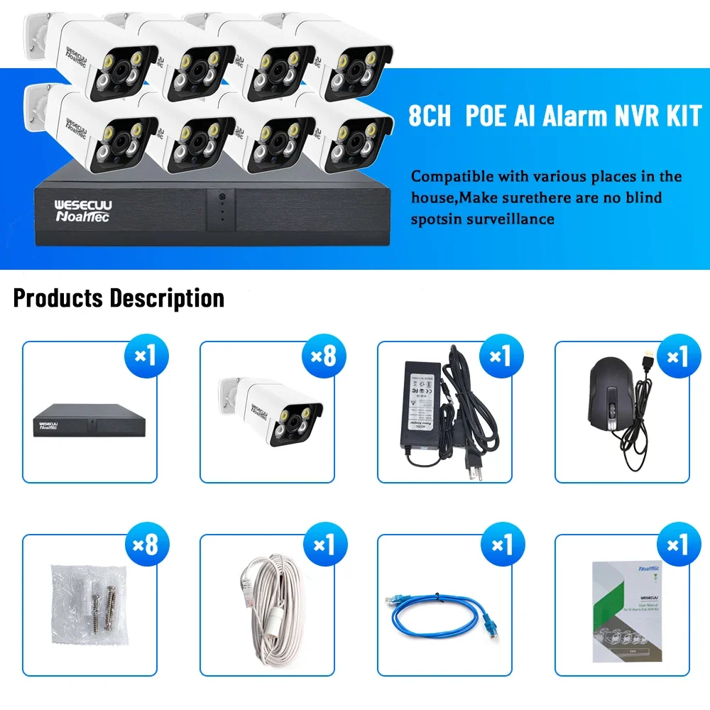 Home Security Kit With Camera - Hersteller 5MP 4K 8MP 4 8
