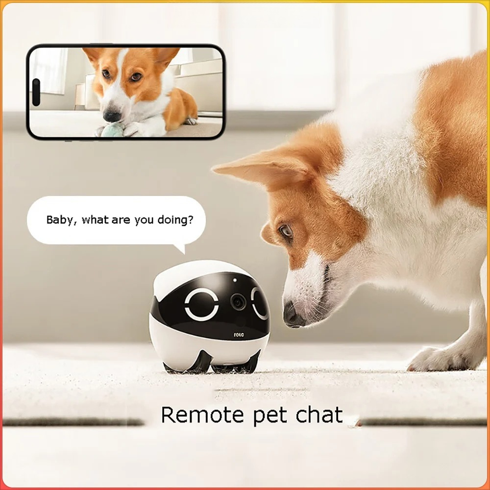 Home Security Robots - Haustier-Sicherheitsroboter mit Tumbler-Design Echtzeit-Steuerung Mini-Begleiter-Roboter 2K