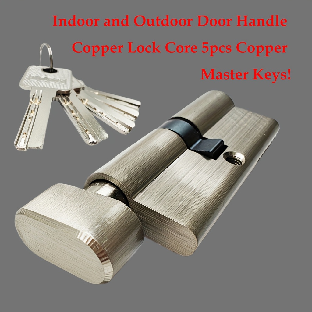 Home Security Ideas - 1 Stück europäischer Standard-Diebstahlschutz-Schließzylinder aus Vollkupfer,