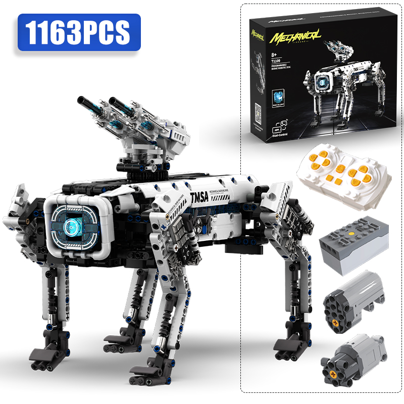 Home Security Robot Dog - Technischer STEM-Programmier-Roboter Kriegshund Baukasten Ferngesteuerter Motor-Roboter