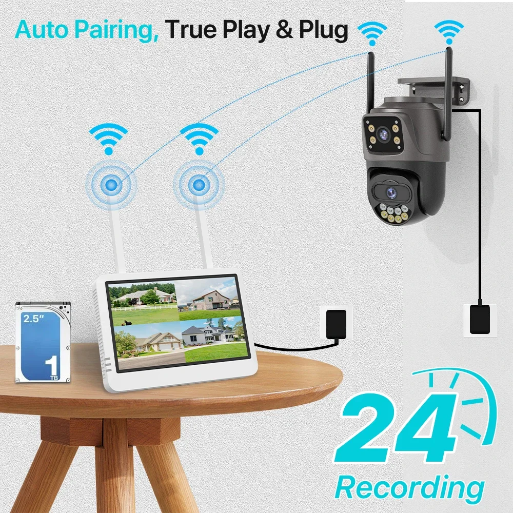 7 Zoll 8CH 5MP WLAN NVR Sicher – Home Security And Camera Systems Bewertung und Preis