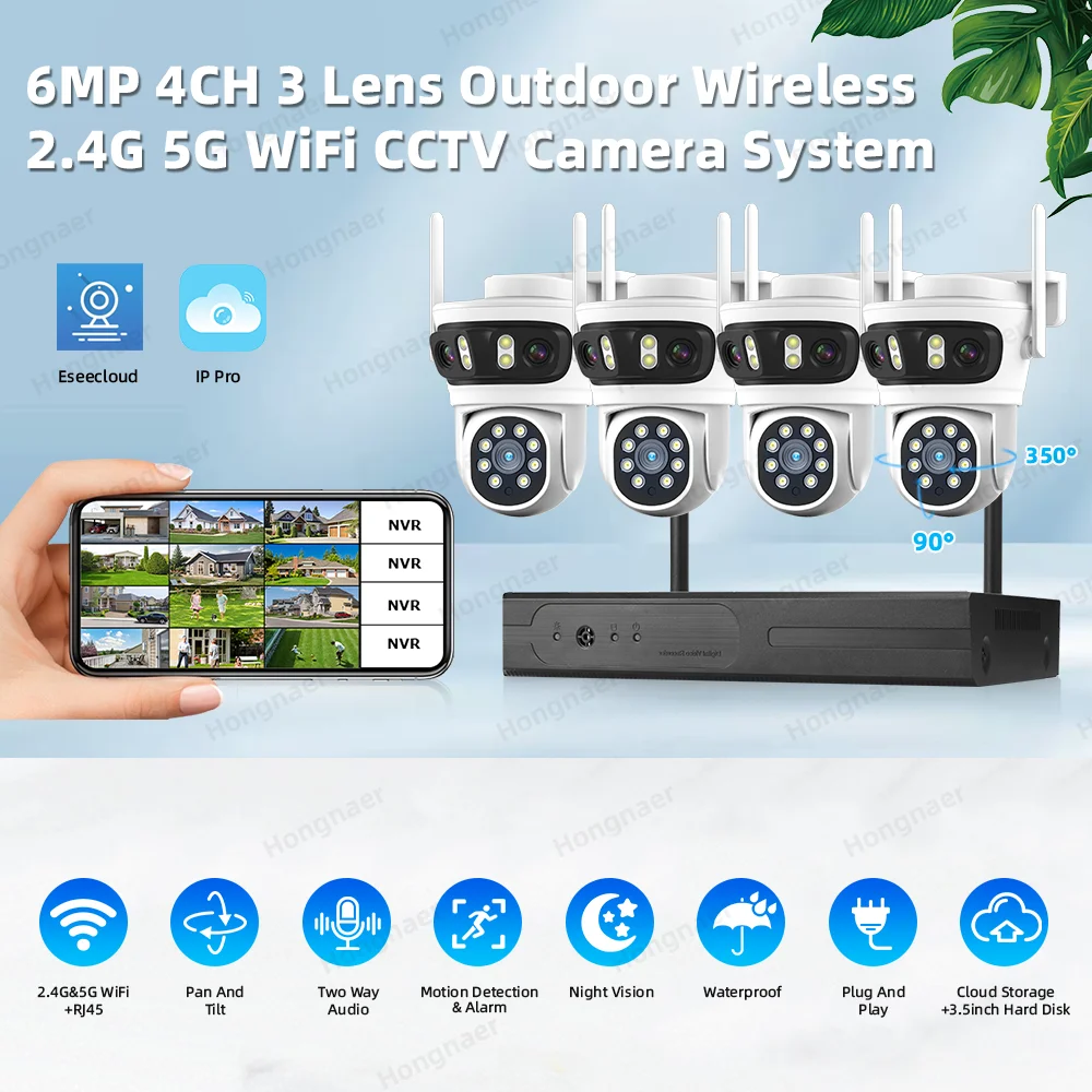 2026 Hongnaer 6MP 4CH 3-Linsen – Home Security Kit With Camera Bewertung und Preis