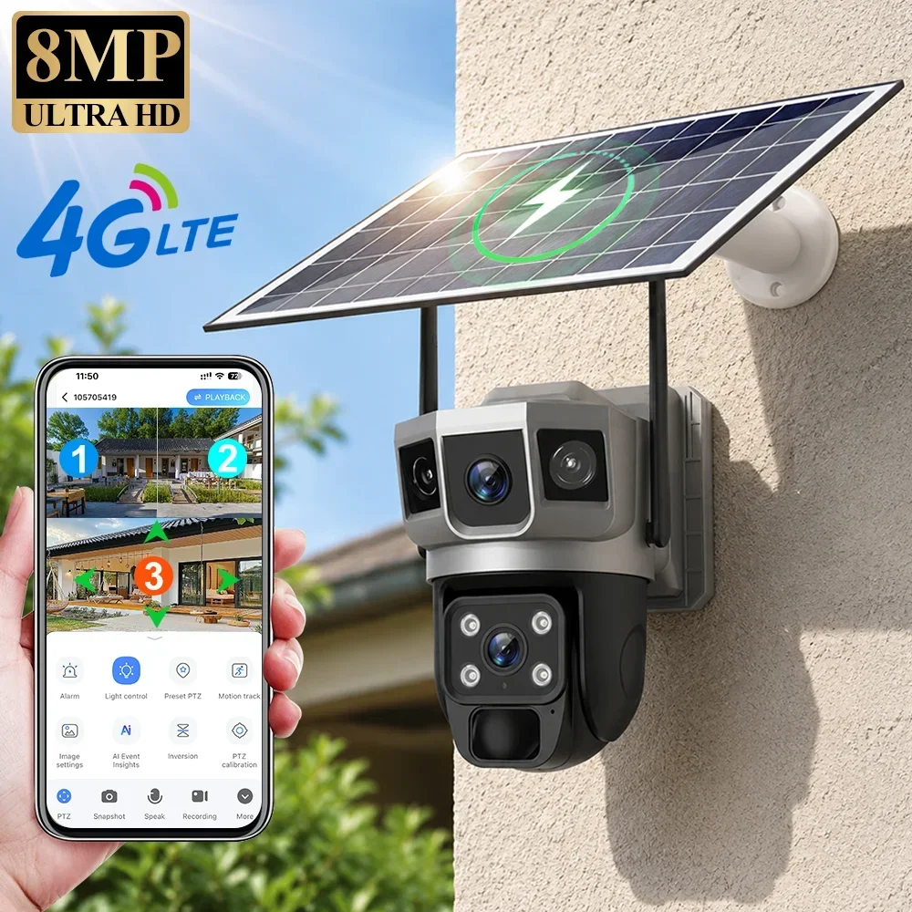 V380 4K 3-Bildschirm 4G-Kamera – Home Security Camera Installation Bewertung und Preis