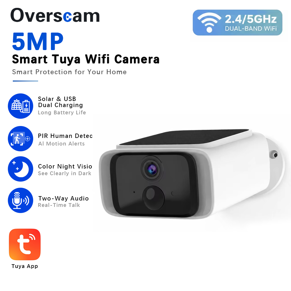 Tuya 5MP Solar-Überwachungskam – Home Security Camera Installation Bewertung und Preis
